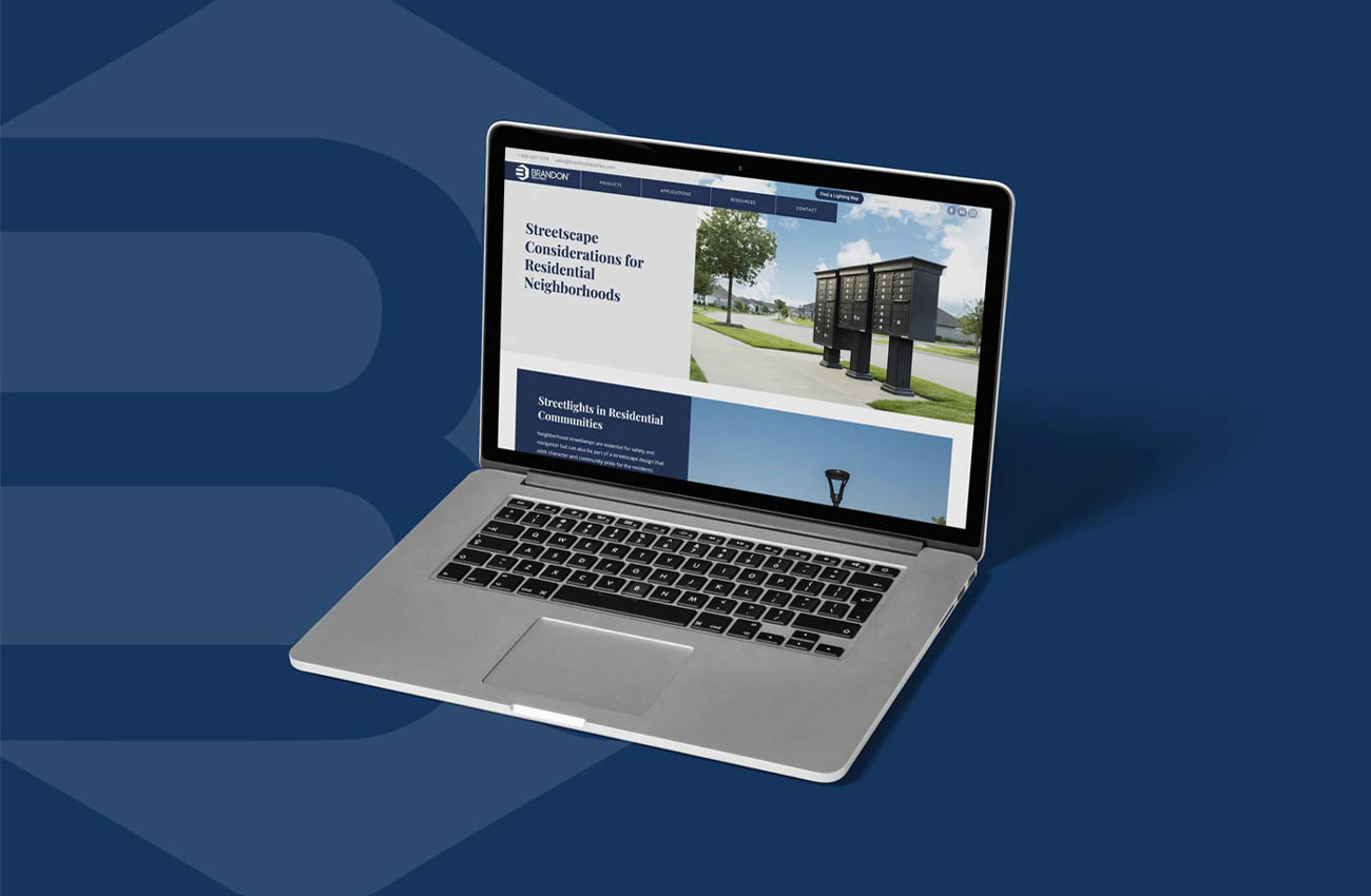 A laptop screen showcasing a Brandon Industries application page