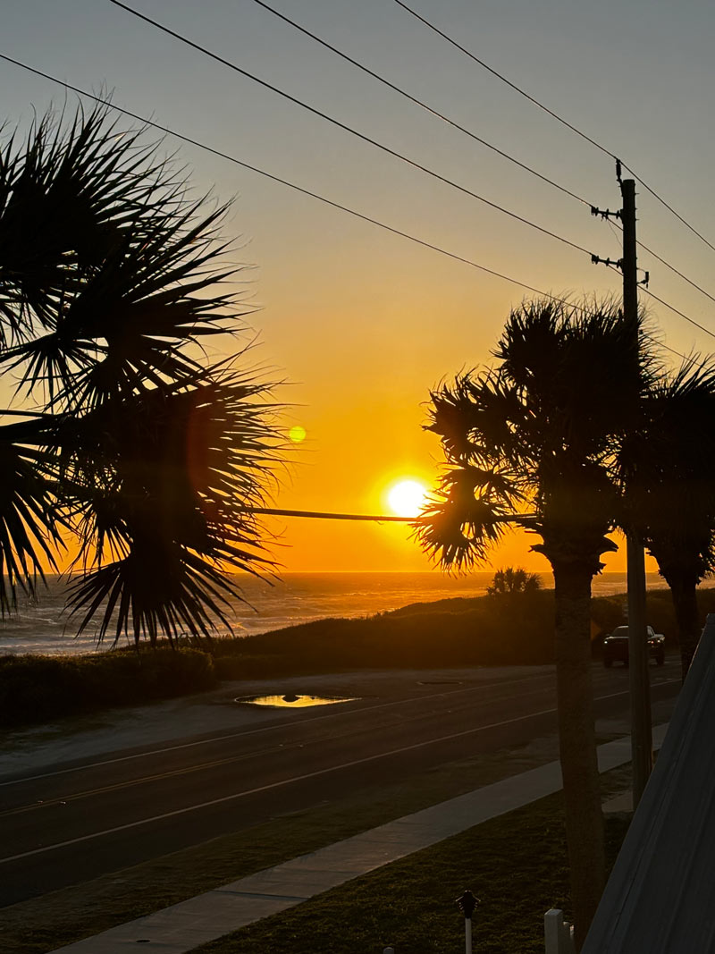 Photo of a Florida beach at sunset